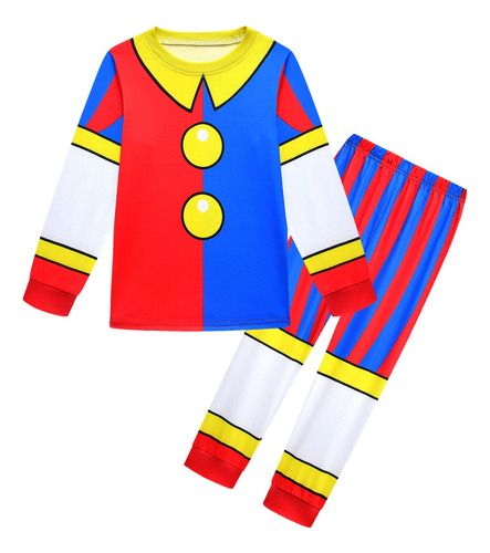 Disfraz De Pomni De The Amazing Digital Circus Para Halloween Fiesta De Cumpleaños Para Niños Pijama Casual Para Niños 2 Piezas