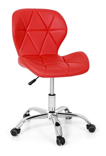 Cadeira de escritório Império Brazil Business Slim ergonômica  vermelha com estofado de couro sintético