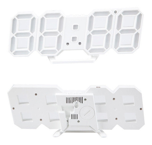 Reloj De Pared O Escritorio Usb Digital Led 3d Azul H9035