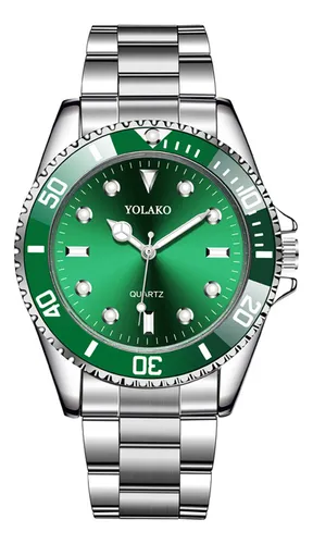 Reloj De Hombre Rojo Moda Cuarzo Verde Fantasma