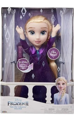 Muñeca Frozen Elsa Articulada Musical 38cm Luces Fro705