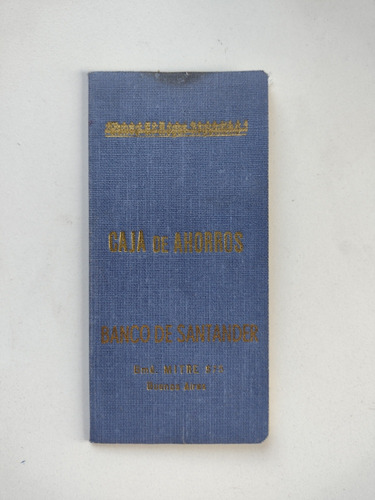 Libreta Caja De Ahorro Banco Santander (Usado)