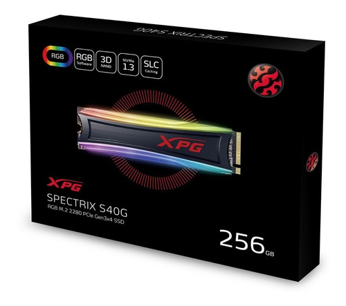 Disco Solido M.2 Adata Xpg Spectrix S40g 256gb Nvme Pcie Rgb