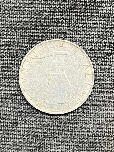 Italia - 5 Liras - Año 1973 - Km #92 - Timón - Delfín