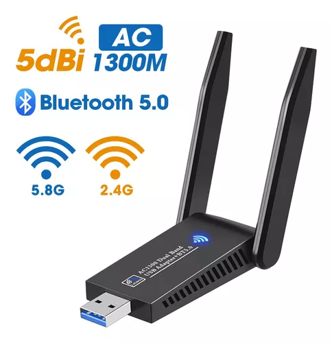 Adaptador Wifi Usb Dual Band Wifi 1300 Mbps Para Pc O Laptop