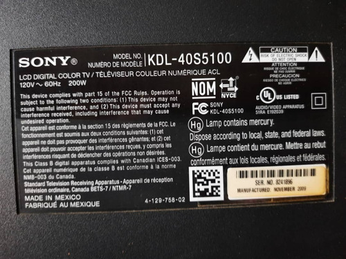 Imagen 2 de 5 de Tv Sony Kdl-40s5100 40 Bravia® S-series 1080p Lcd Hdtv
