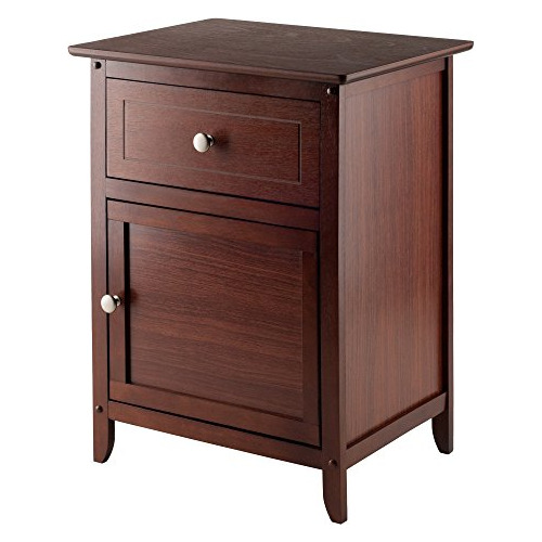 Winsome Wood Night Standaccent Table Con Cajón Y Gabinete Pa