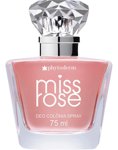 Colônia Perfume Phytoderm Miss Rose Feminino 75ml