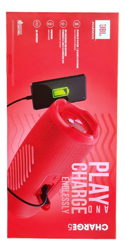 Parlante Bocina Portatil Jbl Charge 5 Bluetooth Ip67 Rojo