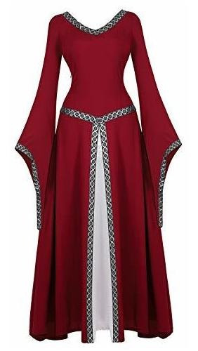 Mujer Peluda Vestido Medieval Irish Renaissance Traje 2p533