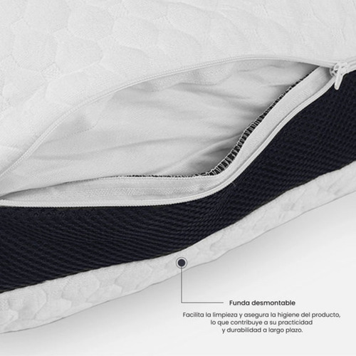2 Almohadas Ajustables Moon Blend Smart Bamboo, Estándar Color Blanco
