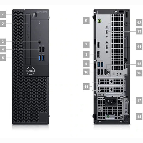Microcomputador Dell Optiplex Small 3070 I5-9500| 8gb Ddr4|