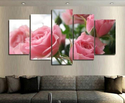 Quadros Decorativos Flores Rosas 63x130mt N97