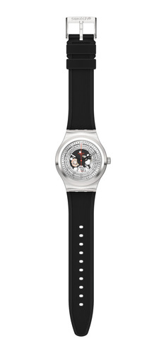 Reloj Swatch Sistem Through Again Yis431 Color de la correa Negro Color del bisel Gris