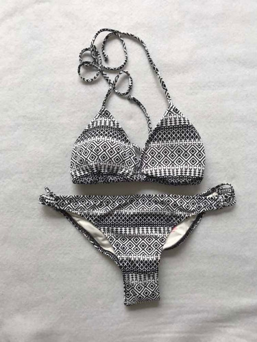 Victoria's Secret Bikini Brasileño Blanco Con Negro Original