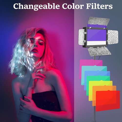 Luces Led Para Video Con Soporte De Trípode De 137 Cm