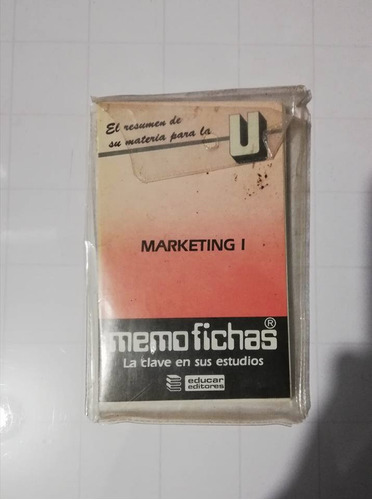 Ayuda Educativa Memofichas Marketing 1 1986 Usada