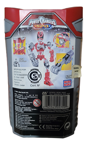 Power Rangers Mega Blocks Para Armar Originales Juguetes 50 Power Ranger Rojo