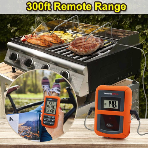 Termometro Digital Inalambrico Thermopro Tp20 Carne Y Horno