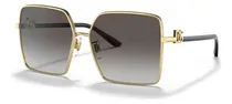 Comprar Gafas de sol, Dolce & Gabbana, Dg2279 02\u002F8g, marco dorado, varilla dorada, lente negra, gris claro, diseño cuadrado degradado
