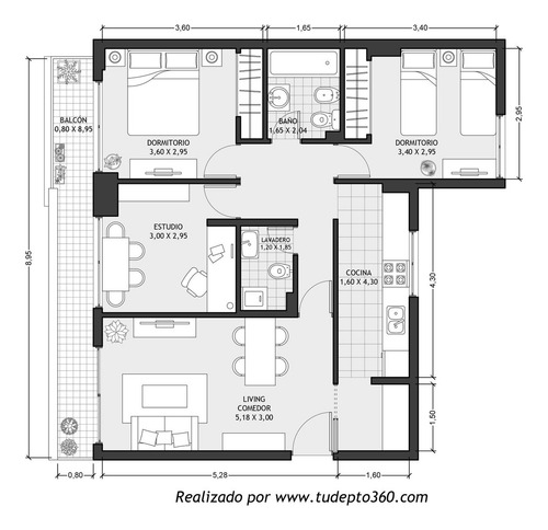 Venta Depto 4 Amb 2 Baños Balcon Caballito