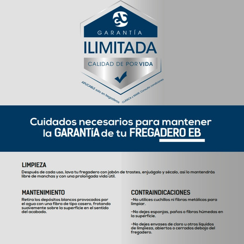 Imagen 5 de 8 de Fregadero Cocina Submontar 2 Tinas 100x44x20 Eb Cs210