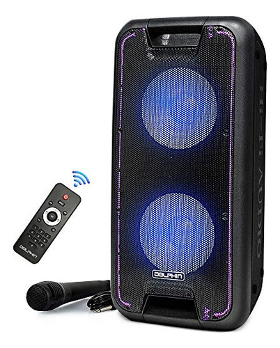 Dolphin Sp-210rbt Altavoz De Fiesta Recargable De 10  Con Lu