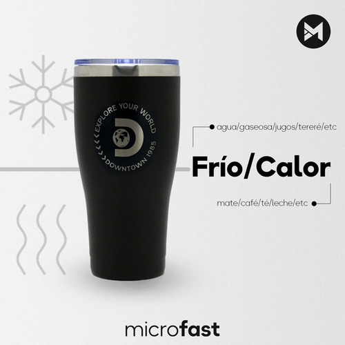 Imagen 4 de 7 de Vaso Térmico Discovery 900ml Acero Inox Frío Calor Con Tapa