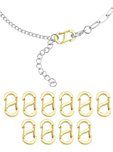 comprar 10 Piezas De Cierre De Mosquetón Doble Para Collar, Cierre