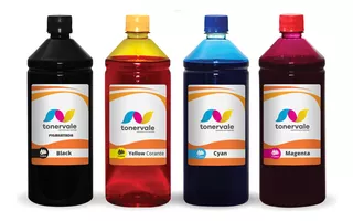 4 Tinta Para Hp Smart Tank 754 615 618 De 1l Bk Pigmentado