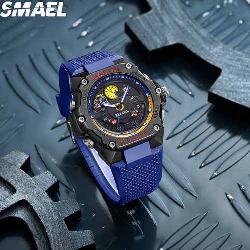 Reloj Digital De Cuarzo Smael 8092 Para Hombre, Genial, Con