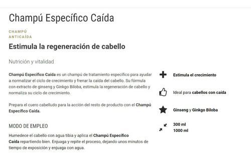 Salerm Shampoo Anti Caída Biokera Natura 1 Litro