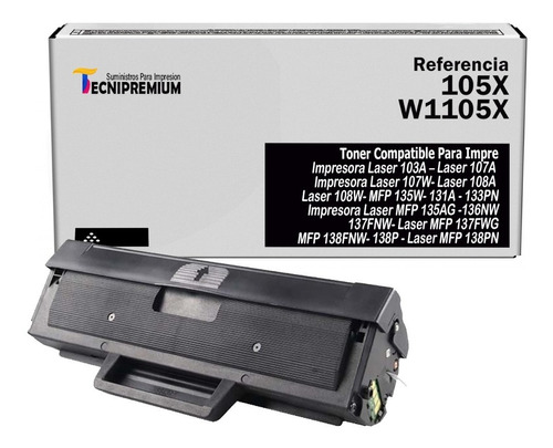 Toner Genérico 105x  Laser 107w 107a 108a Alto Rendimiento