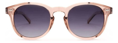 Anteojos Lentes Sol Vulk Cinema Redondo Negro Rosa Claro L.pink/g.grey Pol Nude