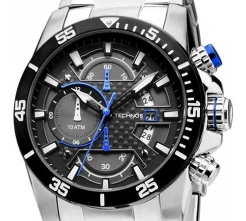 Relógio Technos Masculino Cronografo Azul Os10er/1a Original