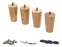 Comprar Juego De 4 Patas De Madera Maciza Y Caucho Para Sofá