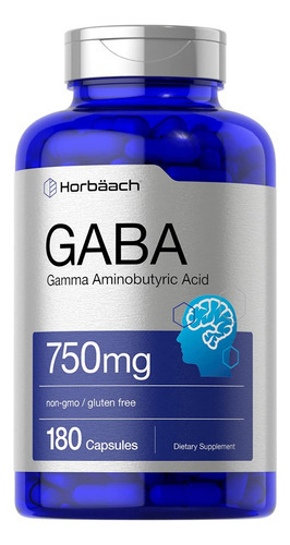 Gaba 750mg 180 Capsulas Acido Gamma Aminobutirico Eg G37 Sabor Nd