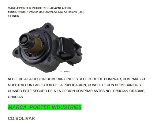 Sensor Valvula Minimo Iac Grand Vitara Xl-7 02/06 2.7 Ac4218