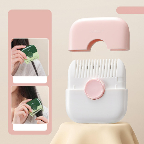 4 Mini Hair Trimmer Bangs Thinning Haircut Tool 2 En 1 Rosa