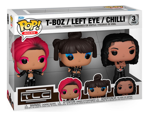 Funko Pop Rocks Tlc - T-boz, Left Eye Y Chilli 3 Pack
