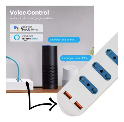 Alargador Zapatilla Extension Puertos Usb 3 Metros Corriente