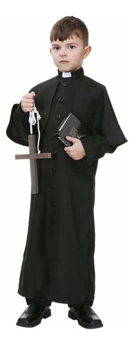 Disfraz De Sacerdote Deluxe Para Niños X-large.