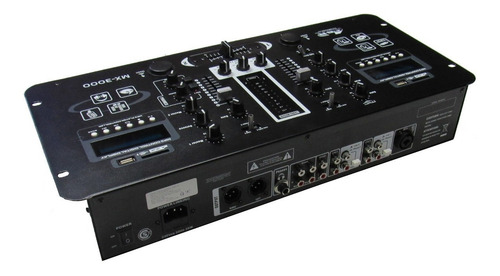 Imagen 3 de 10 de Consola Mixer Doble Usb Mp3 Display Dj Stereo 5 Entradas