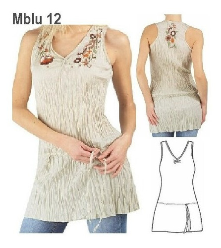 ( Moldes De Ropa)  Blusa Musculosa Mujer 0912