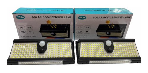 Pack X 2 Foco Solar Con Sensor De Movimiento