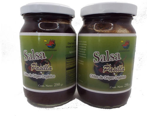 Salsa Chile Pasilla Orgánica Artesanal Oaxaca (4 Pzas)