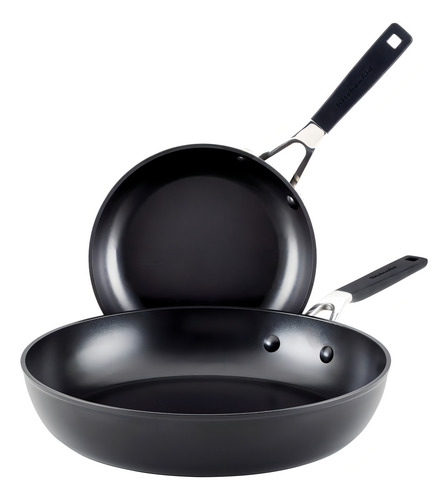 Set 2 Sartenes Kitchenaid 84811 21 Y 31 Cm Antiadh. Negro