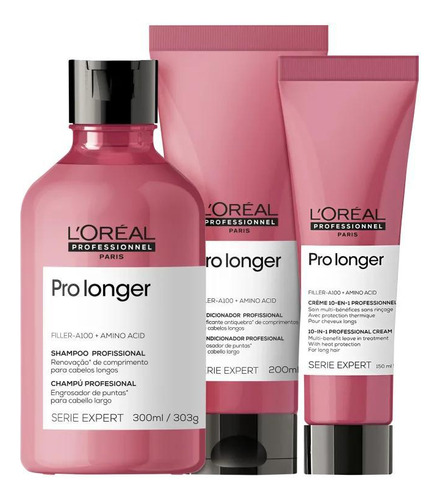 Kit Pro Longer Shampoo, Condicionador E Leave - L'oréal