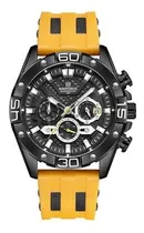 Comprar Reloj de pulsera amarillo Naviforce NF8019T BBY para hombre, 3 atm, militar, deportivo, cuarzo, reloj militar, cronógrafo de 3 atm, pulsera de silicona, cristal mineral Naviforce, para hombre, color