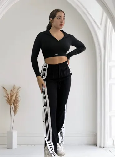 Pantalon 3 Lineas Con Broches